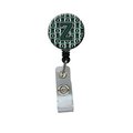 Carolines Treasures Letter Z Football Green and White Retractable Badge Reel CJ1071-ZBR